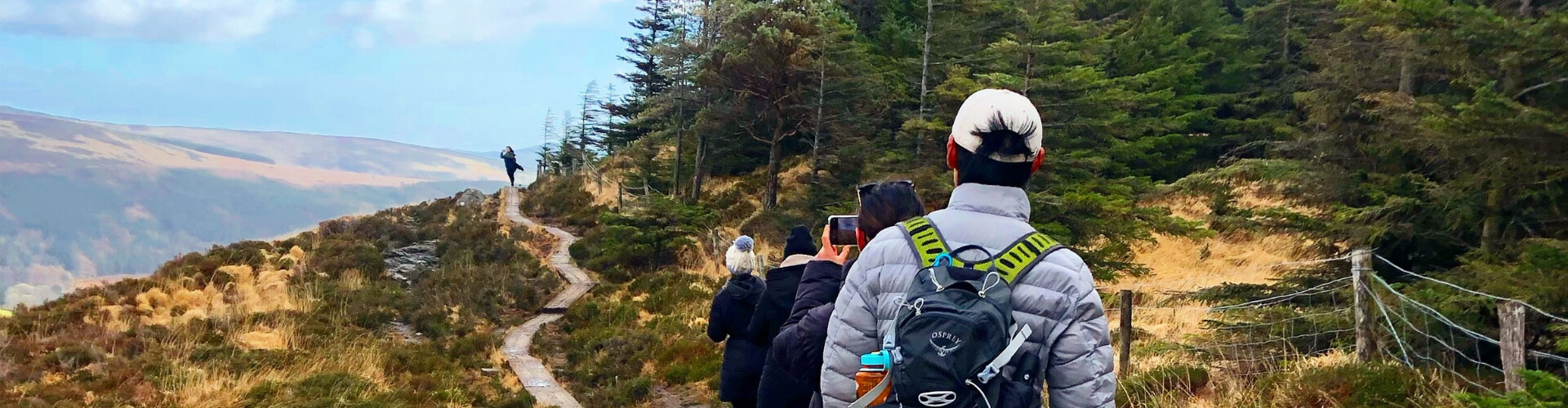 UCD students hiking.
